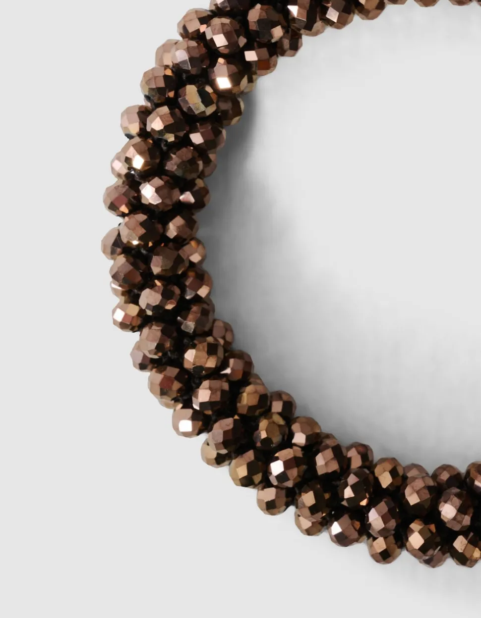Beaded Armband Donkerbruin