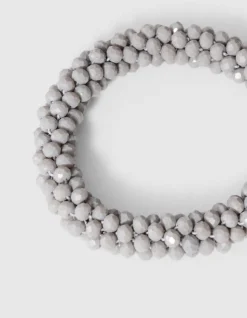 Beaded Armband Lichtgrijs