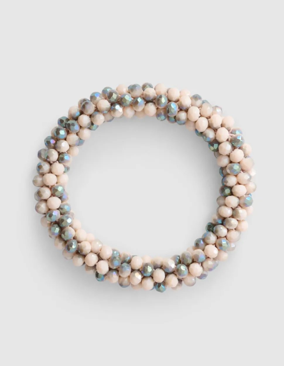 Beaded Armband Lichtgrijs/Beige
