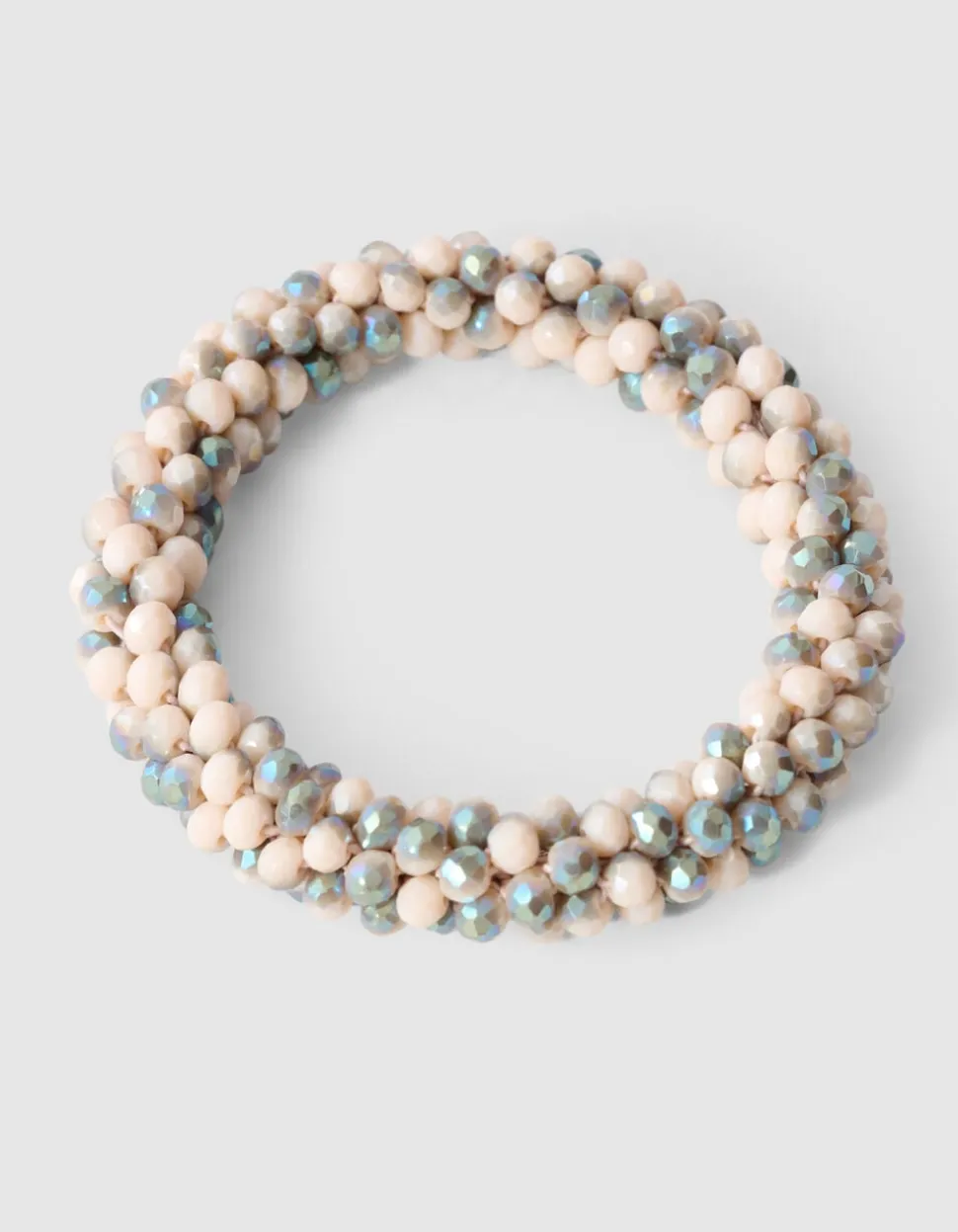 Beaded Armband Lichtgrijs/Beige