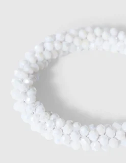 Beaded Armband Wit