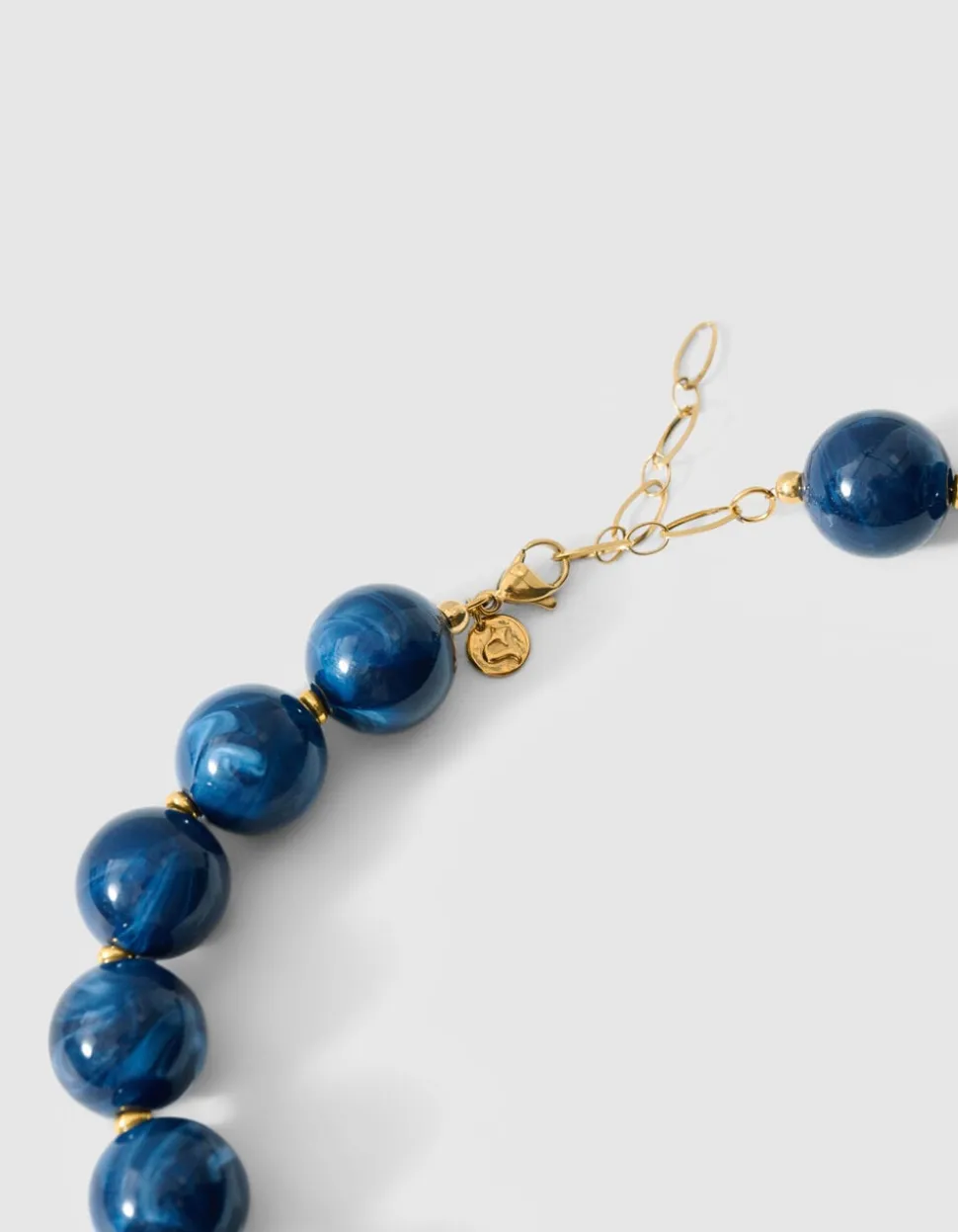 Beaded Charm Ketting Donkerblauw