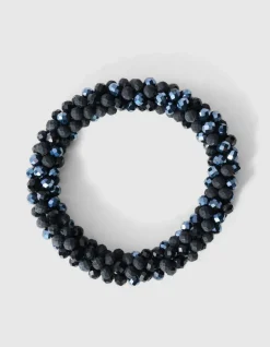 Beaded Elastieken Armband Donkerblauw