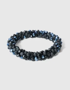 Beaded Elastieken Armband Donkerblauw