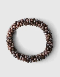 Beaded Elastieken Armband Taupe