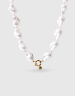 Beaded Parel Ketting Wit
