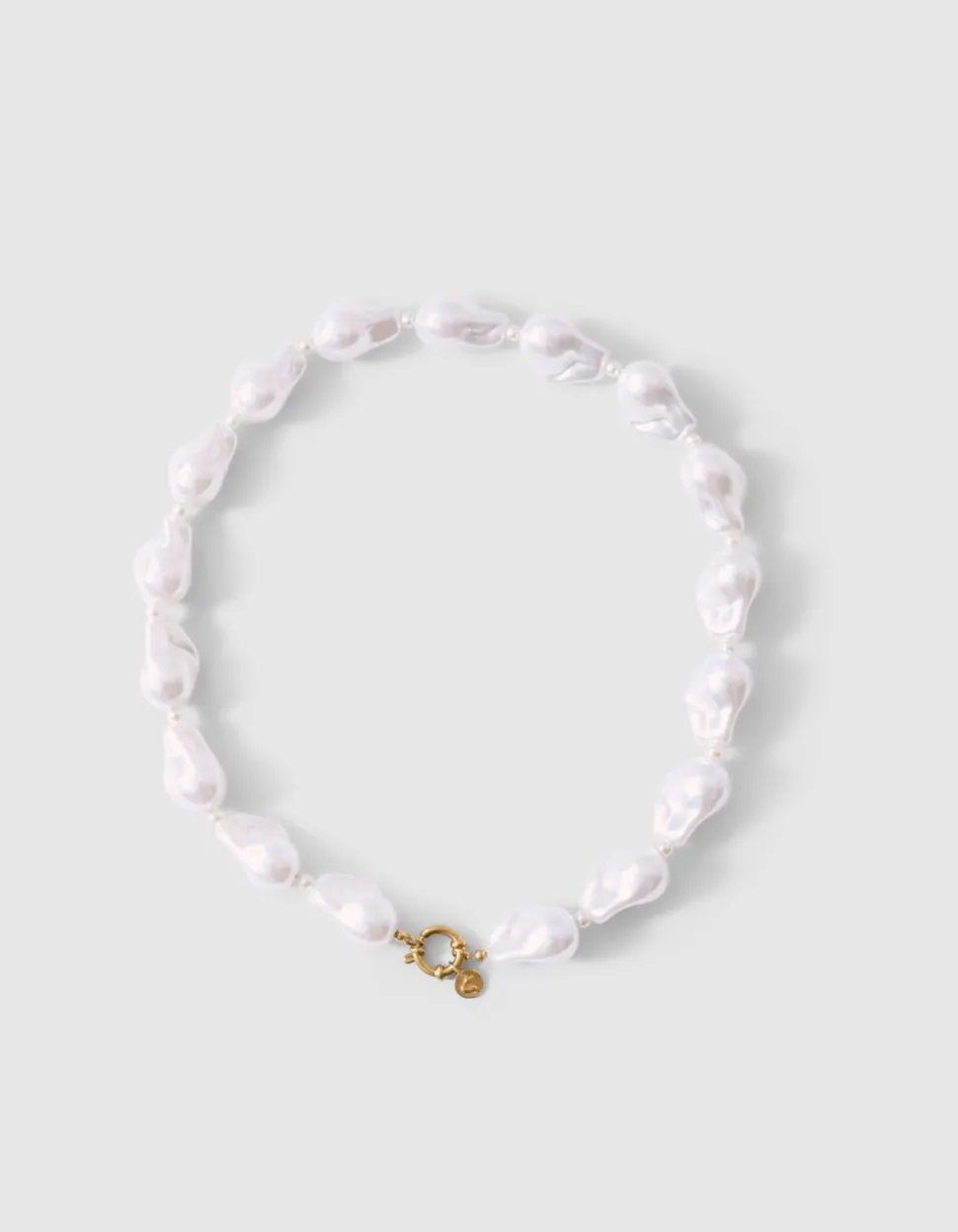 Beaded Parel Ketting Wit