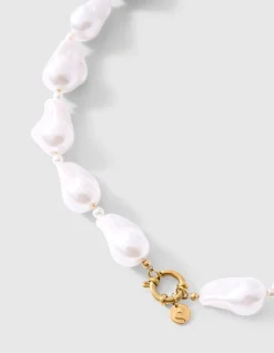 Beaded Parel Ketting Wit