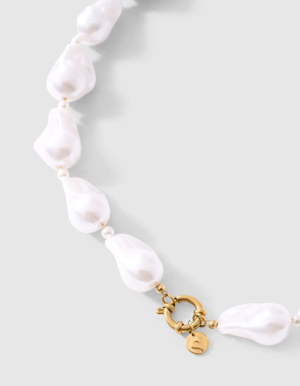 Beaded Parel Ketting Wit