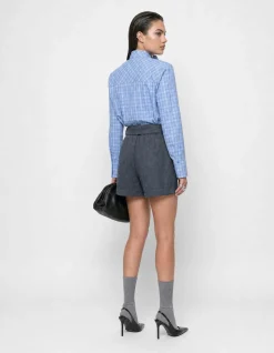 Belted Short Grijs