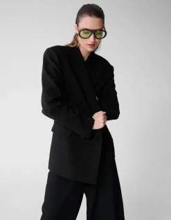 Big Shoulder Blazer Zwart By Lonneke