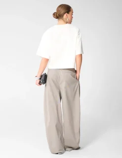 Big Shoulder T-shirt Wit