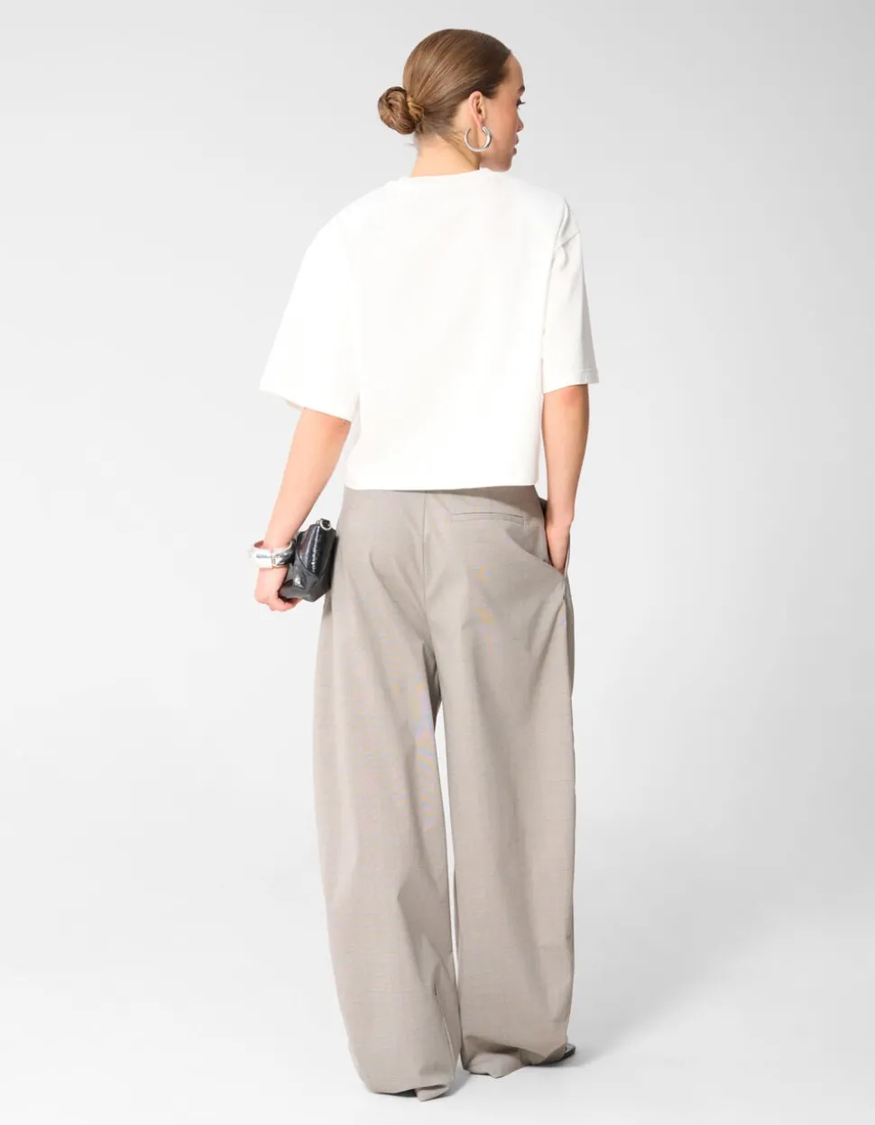 Big Shoulder T-shirt Wit