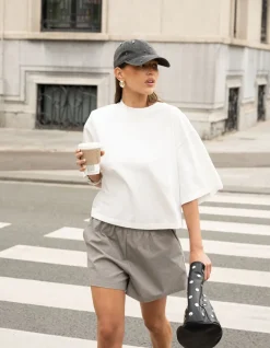 Big Shoulder T-shirt Wit