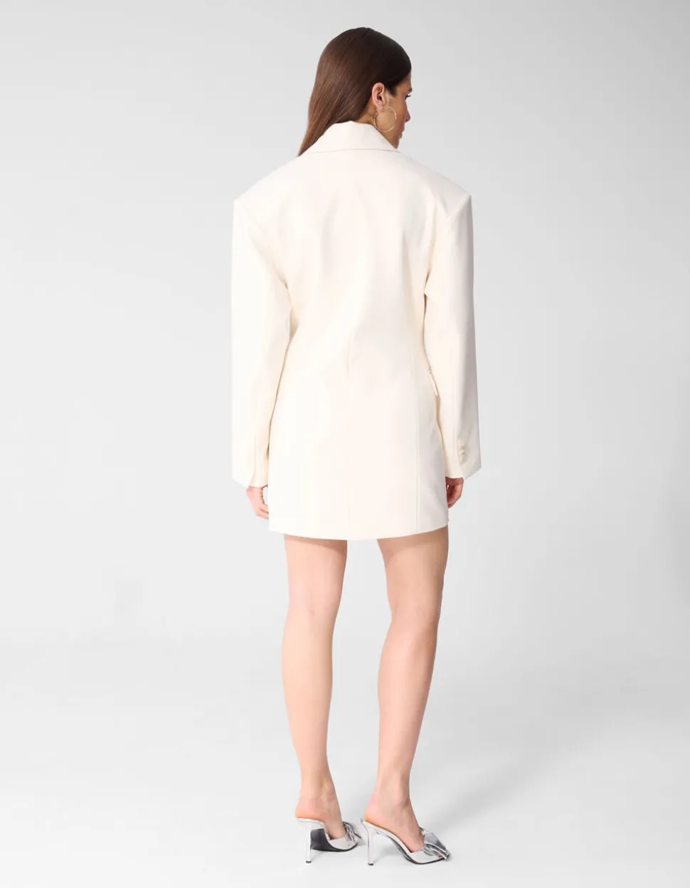 Blazer Mini Jurk Gebroken Wit