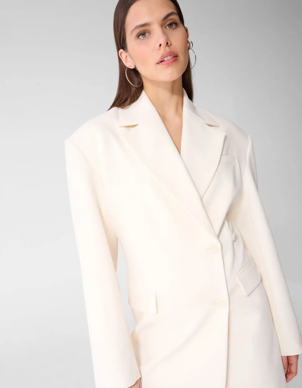 Blazer Mini Jurk Gebroken Wit