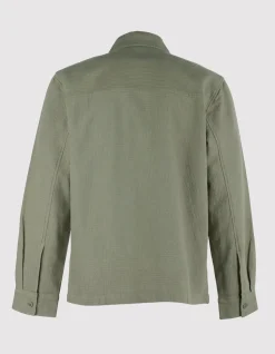 Block Jacquard Overshirt Groen