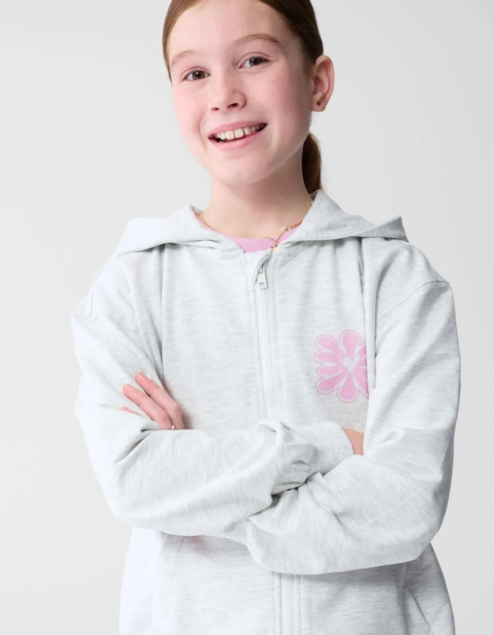Bloem Artwork Vest Lichtgrijs