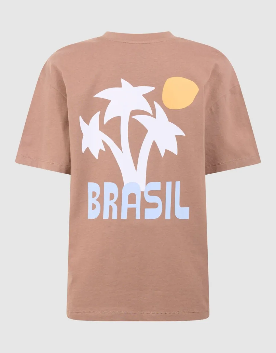 Brasil Artwork T-shirt Lichtbruin