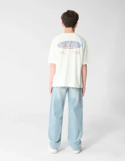 Brick Artwork T-shirt Gebroken Wit