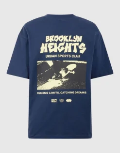 Brooklyn Artwork T-shirt Donkerblauw