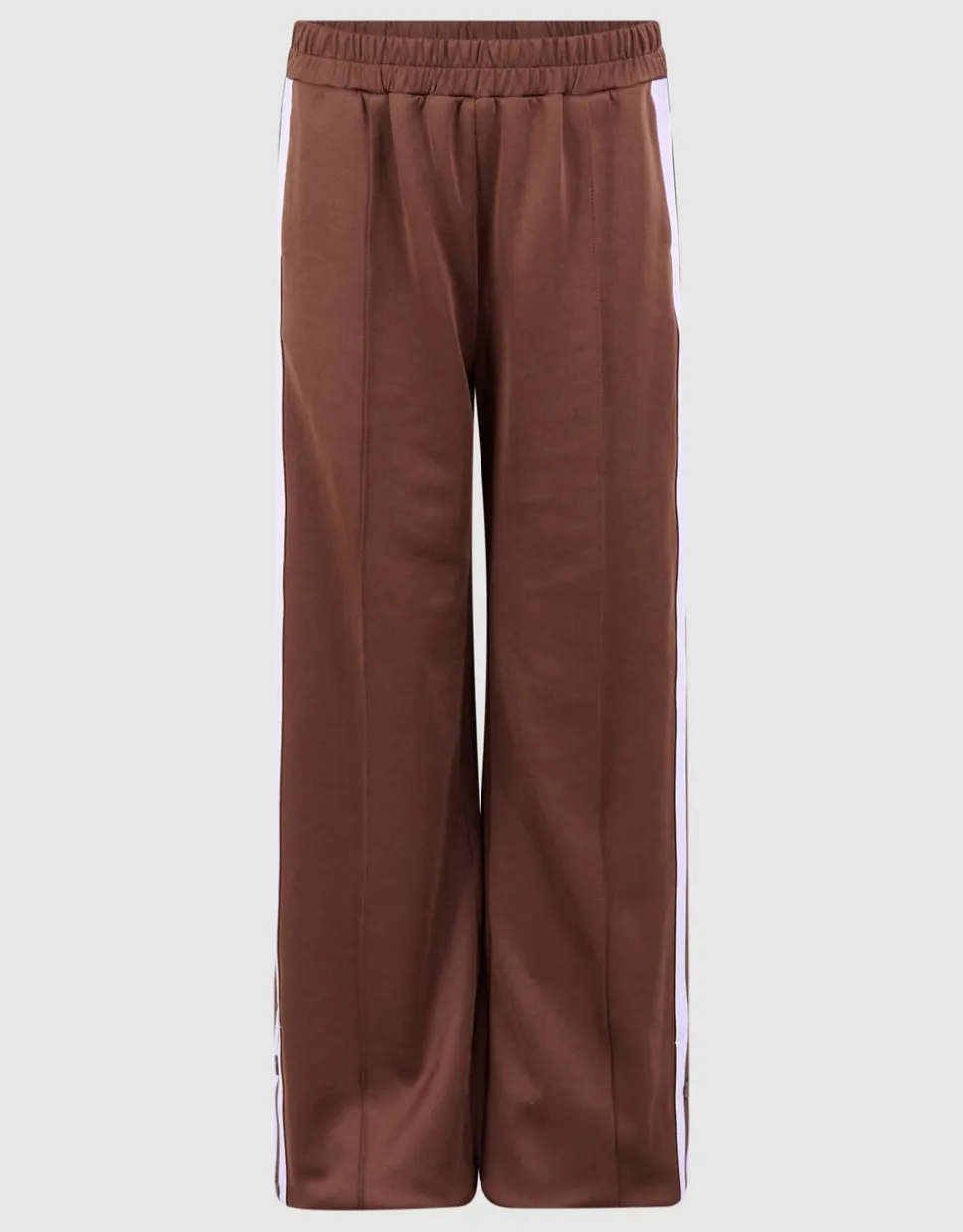 Button Wide Leg Fit Broek Bruin