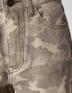 Camo Baggy Fit Jeans Lichtbruin