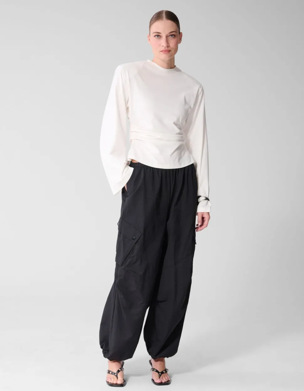Cargo Balloon Fit Broek Zwart