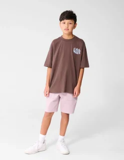 Catch Artwork T-shirt Donkerbruin
