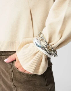 Chain Oval Armband ZIlver