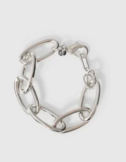 Chain Oval Armband ZIlver