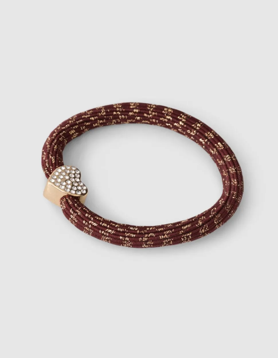 Charm Lurex Haarelastiek Bruin