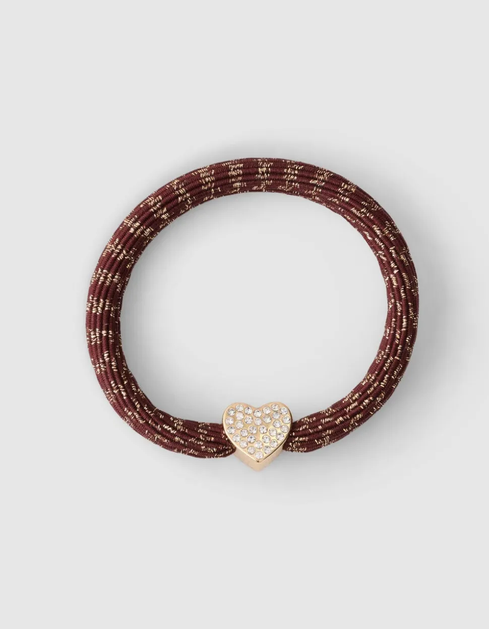 Charm Lurex Haarelastiek Bruin