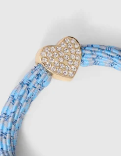 Charm Lurex Haarelastiek Lichtblauw