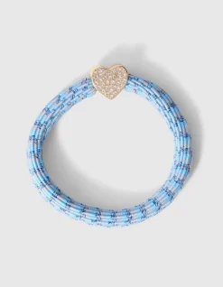 Charm Lurex Haarelastiek Lichtblauw