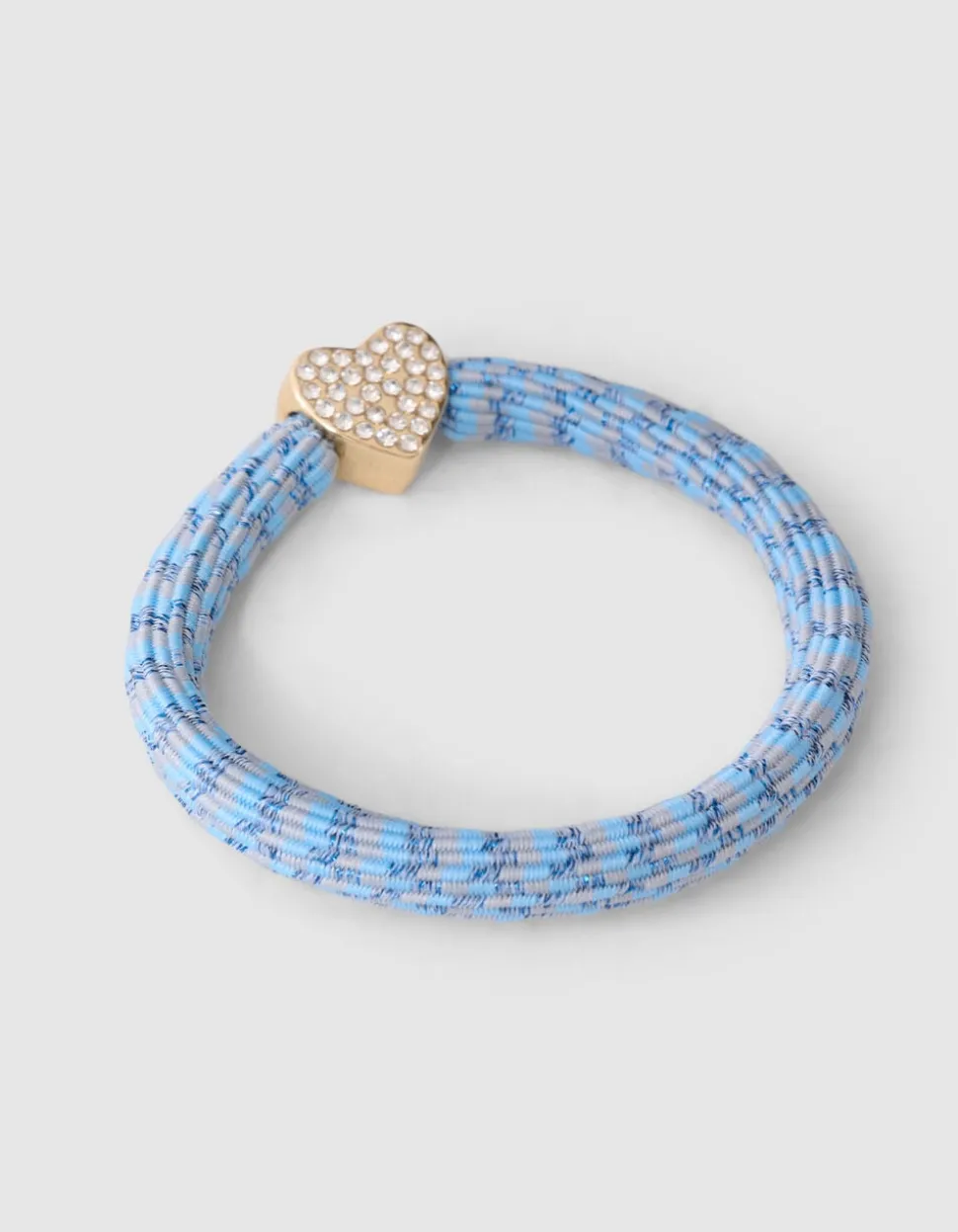 Charm Lurex Haarelastiek Lichtblauw