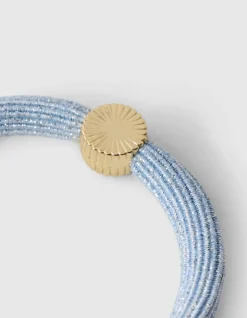 Charm Lurex Haarelastiek Lichtblauw