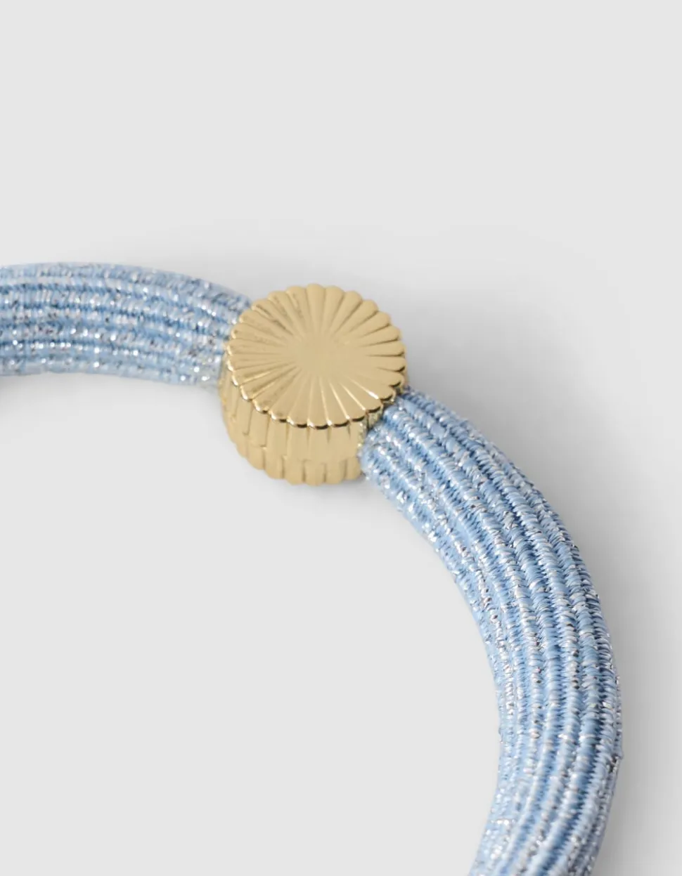 Charm Lurex Haarelastiek Lichtblauw