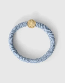 Charm Lurex Haarelastiek Lichtblauw
