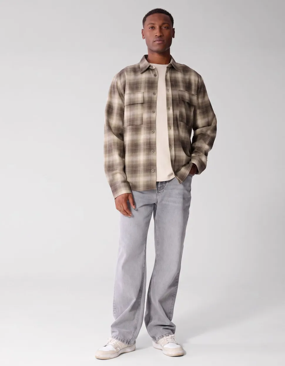 Check Overshirt Groen