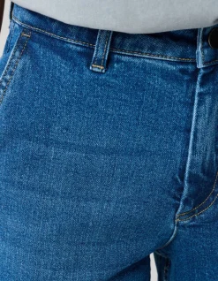 Classic Wide Leg Fit Jeans Donkerblauw