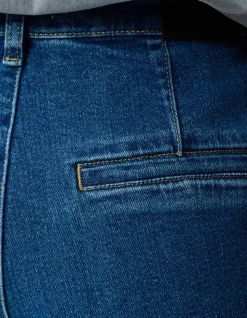 Classic Wide Leg Fit Jeans Donkerblauw