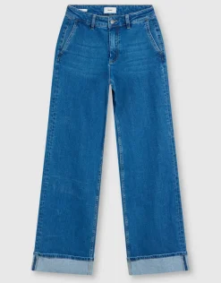 Classic Wide Leg Fit Jeans Donkerblauw