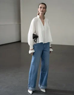 Classic Wide Leg Fit Jeans Lichtblauw