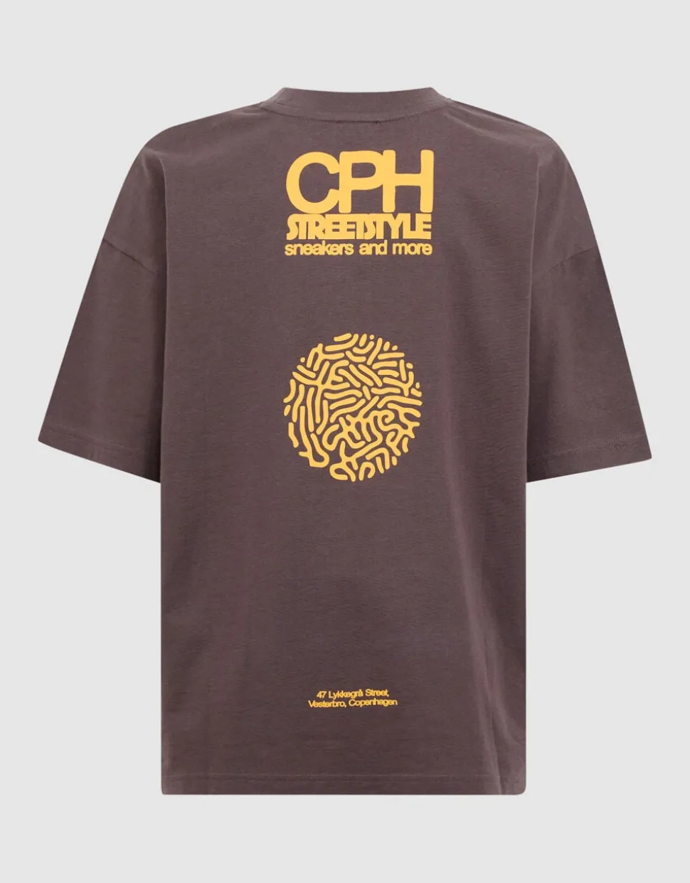 Copenhagen Artwork T-shirt Donkerbruin