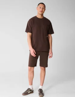 Cord Pocket T-shirt Donkerbruin