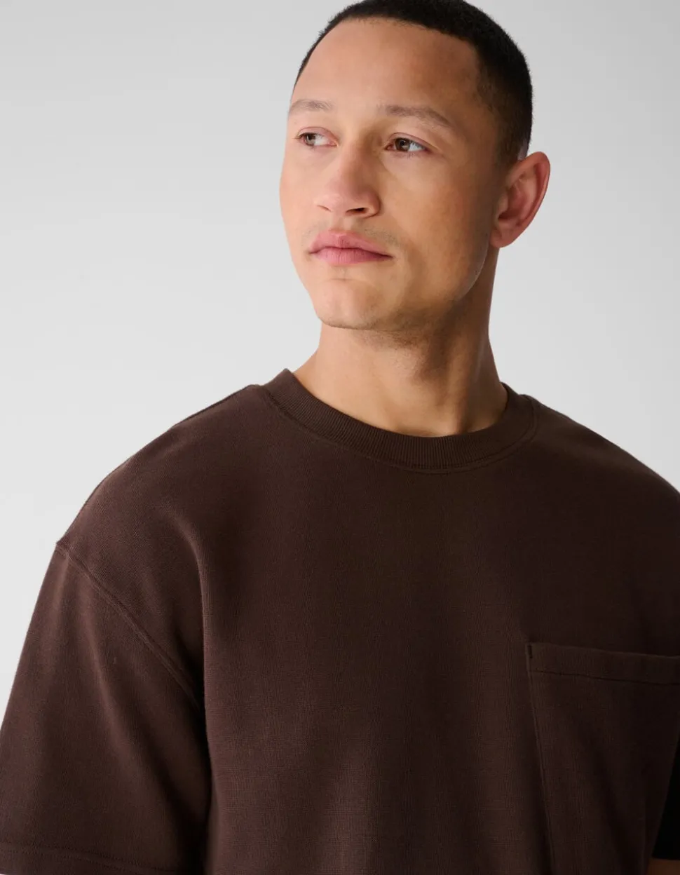 Cord Pocket T-shirt Donkerbruin