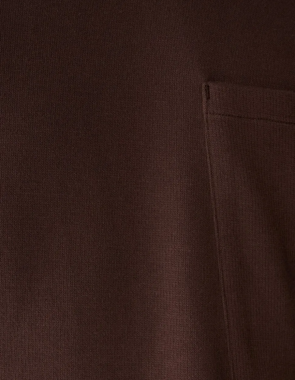 Cord Pocket T-shirt Donkerbruin