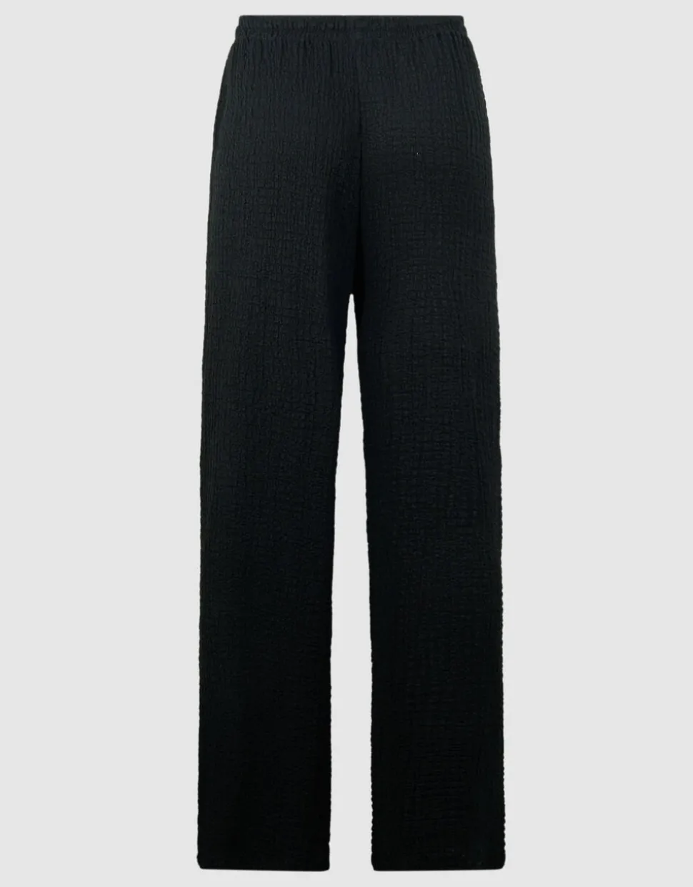Crinkle Wide Leg Fit Broek Zwart