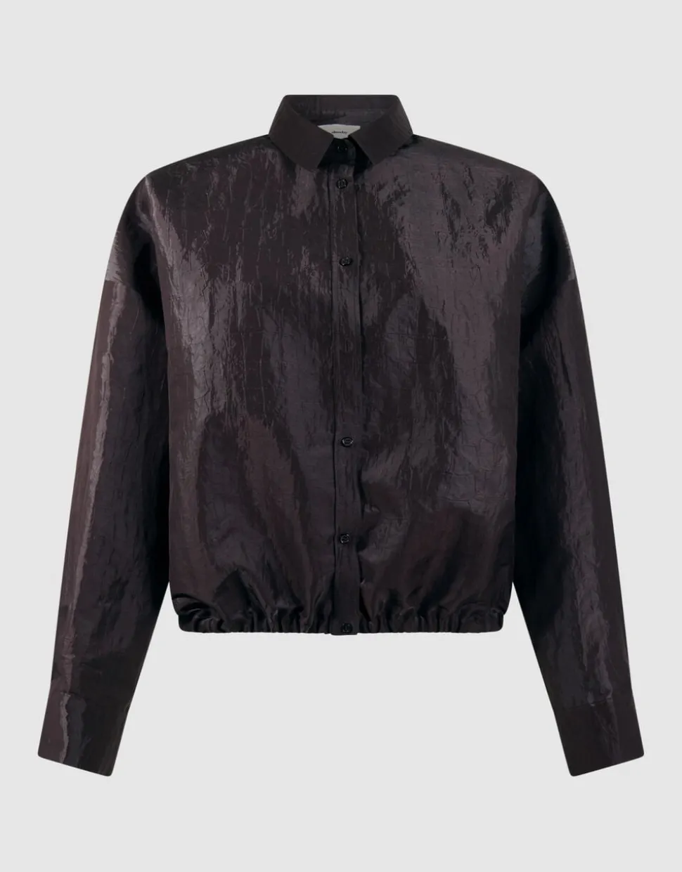 Croco Blouse Donkerbruin
